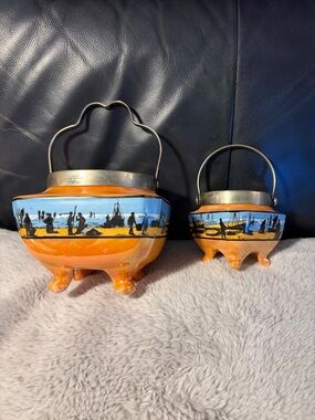 Antique Lusterware Biscuit Jars 1920s